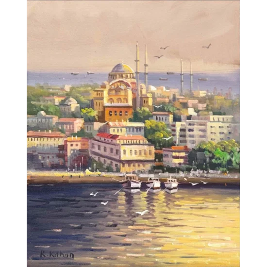 İstanbul’un Sessizliği Gün Yağlı Boya Tablosu