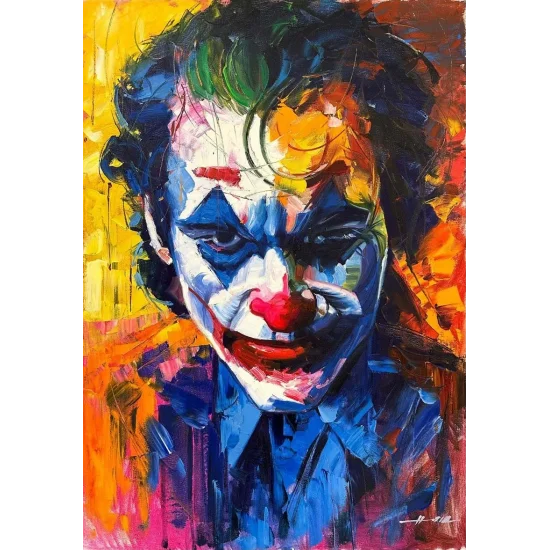 The Real Face of the Joker Oil Painting