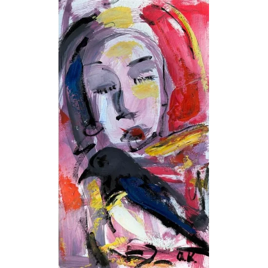 Woman On The Trail Of The Bird Oil Painting