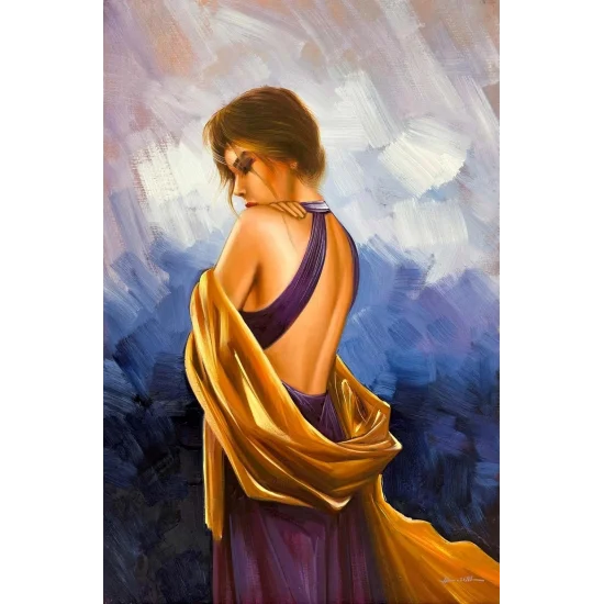 Kadının Zamansız Güzelliği Yağlı Boya Tablosu