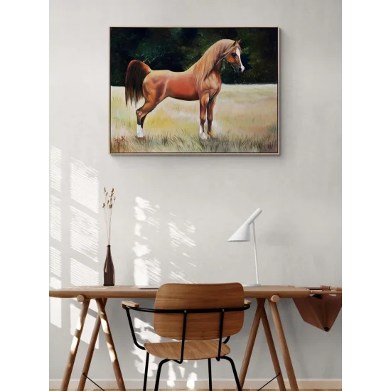 Kahverengi At Yağlı Boya Tablosu