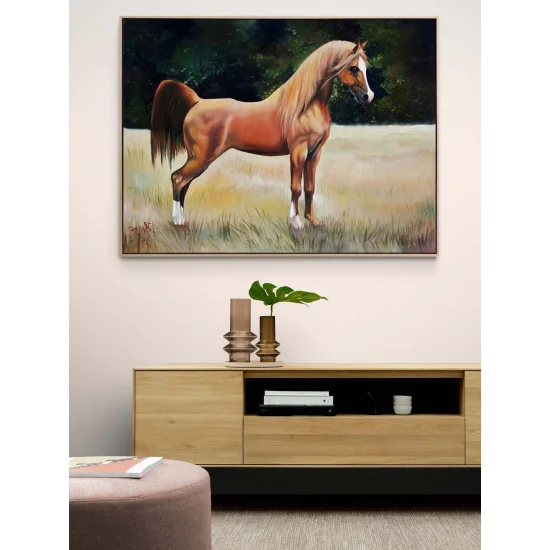 Kahverengi At Yağlı Boya Tablosu