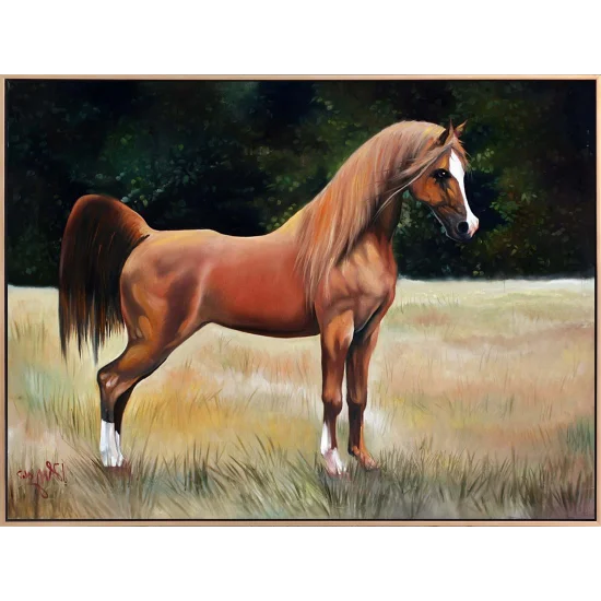 Kahverengi At Yağlı Boya Tablosu