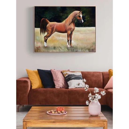 Kahverengi At Yağlı Boya Tablosu