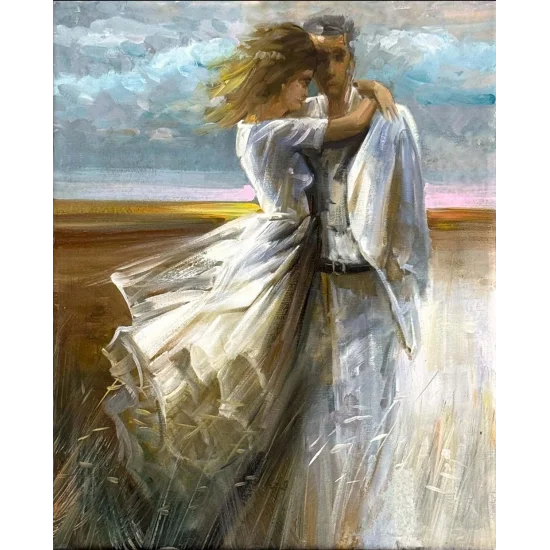 Kalplerin Buluşması Yağlı Boya Tablosu