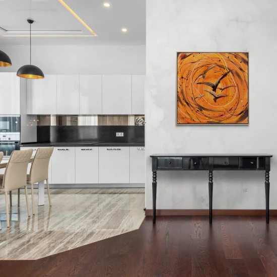 On the Trail of Wings Oil Painting | Simurg Art Gallery