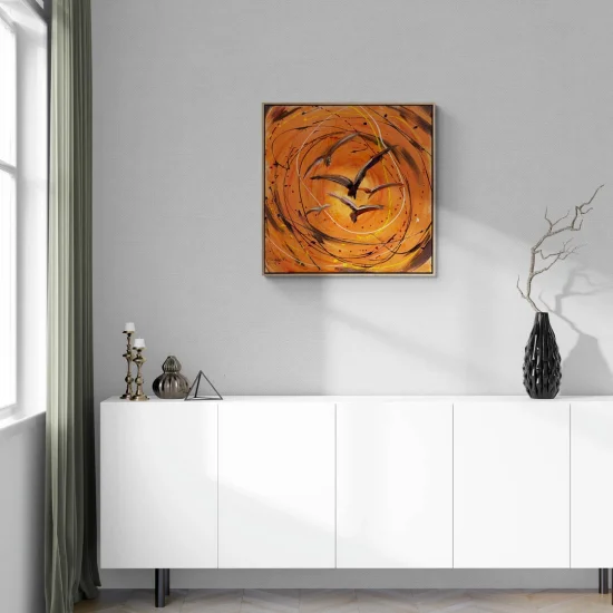 On the Trail of Wings Oil Painting | Simurg Art Gallery