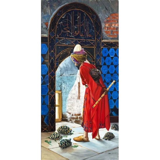 Memory of the Tortoise Trainer Oil Painting