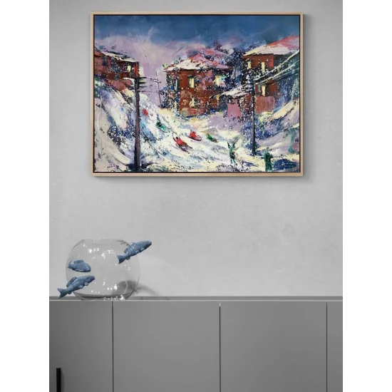 Snow Joy Oil Painting