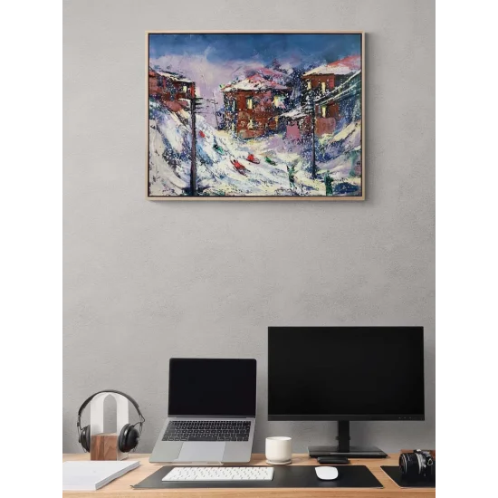 Snow Joy Oil Painting