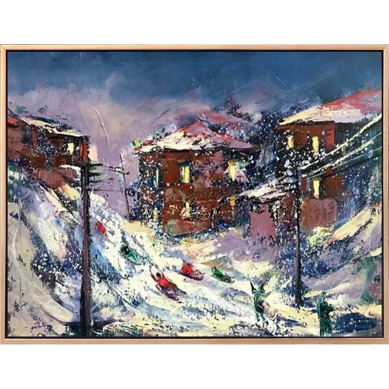 Snow Joy Oil Painting