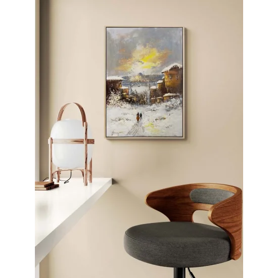 Memories Blending into Snow Oil Painting