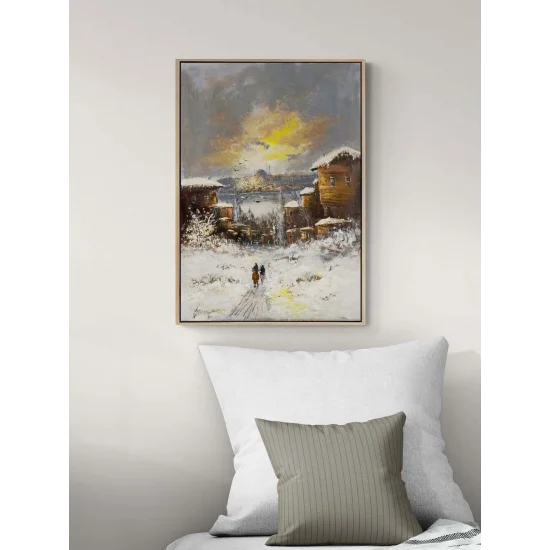 Memories Blending into Snow Oil Painting