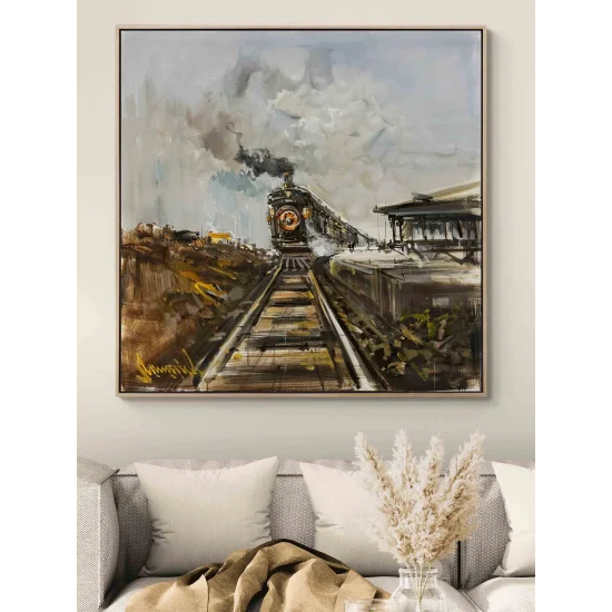 Kara Tren Yağlı Boya Tablosu