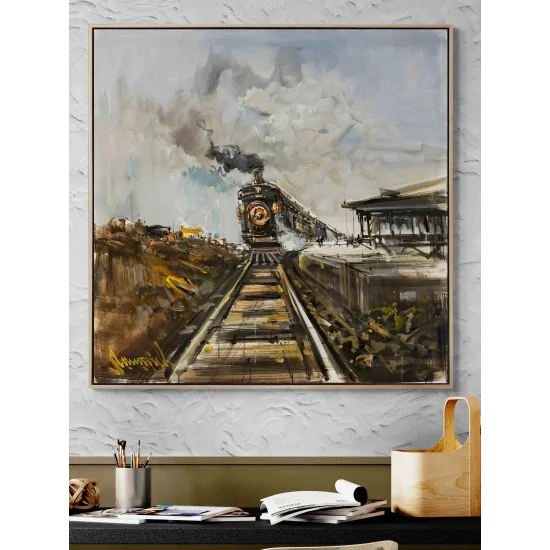 Kara Tren Yağlı Boya Tablosu