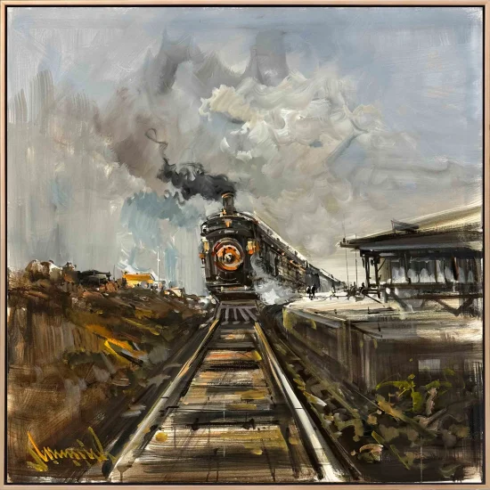 Kara Tren Yağlı Boya Tablosu
