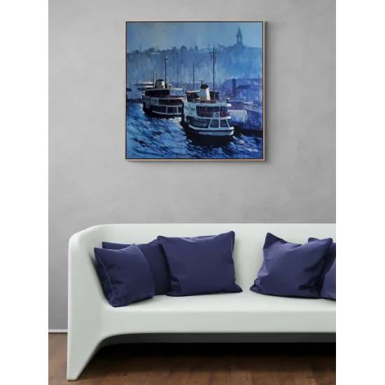 Karaköy İskelesi Yağlı Boya Tablosu