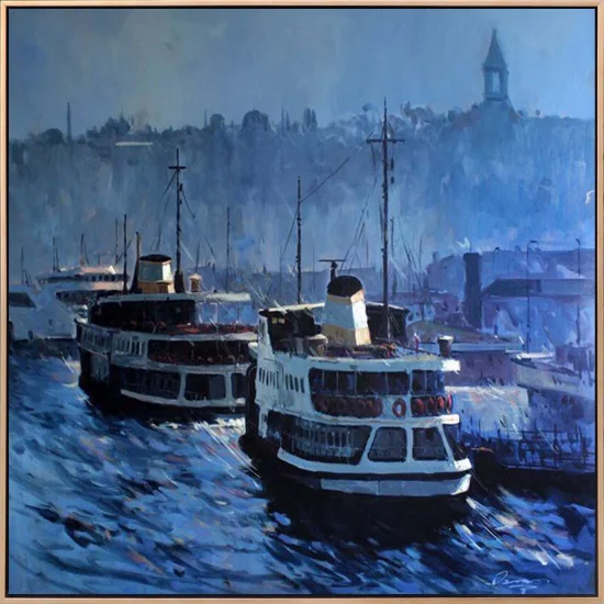 Karaköy İskelesi Yağlı Boya Tablosu