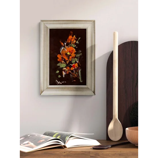 Karanlıkta Açan Ateş Yağlı Boya Tablosu