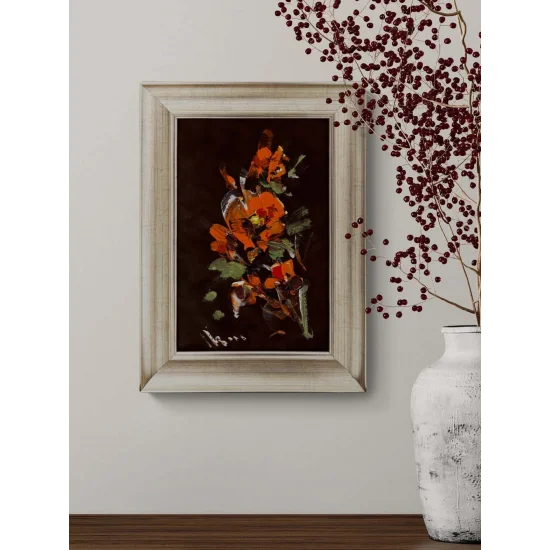 Karanlıkta Açan Ateş Yağlı Boya Tablosu