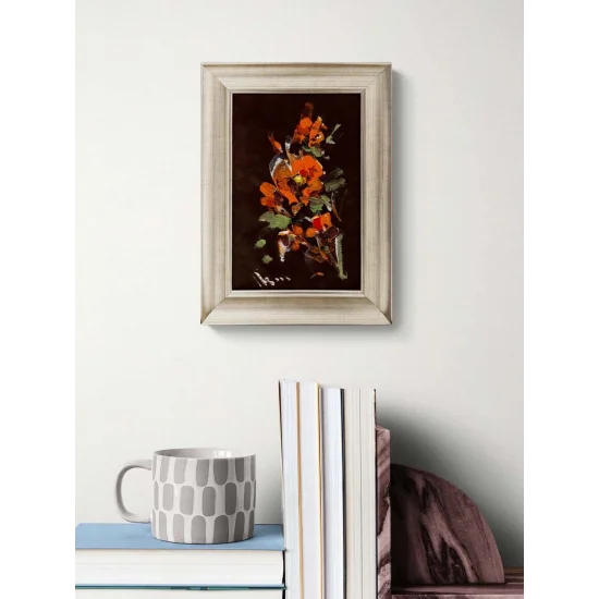 Karanlıkta Açan Ateş Yağlı Boya Tablosu