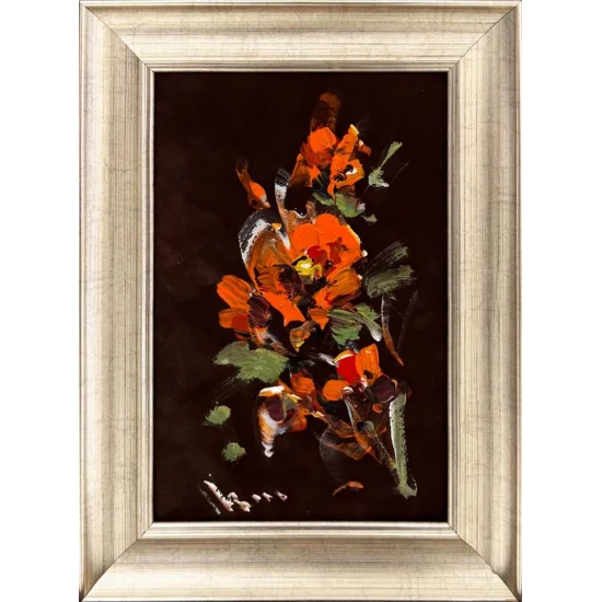 Karanlıkta Açan Ateş Yağlı Boya Tablosu