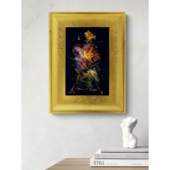 Karanlıkta Açan Zambak Yağlı Boya Tablosu