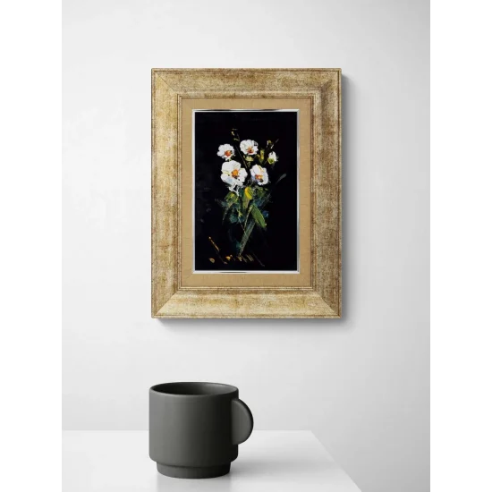 Karanlıkta Beyaz Yağlı Boya Tablosu