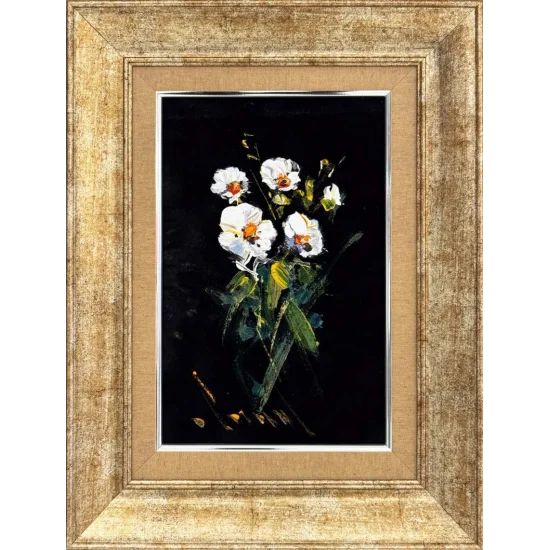 Karanlıkta Beyaz Yağlı Boya Tablosu