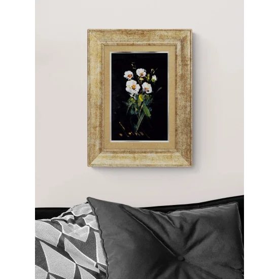 Karanlıkta Beyaz Yağlı Boya Tablosu