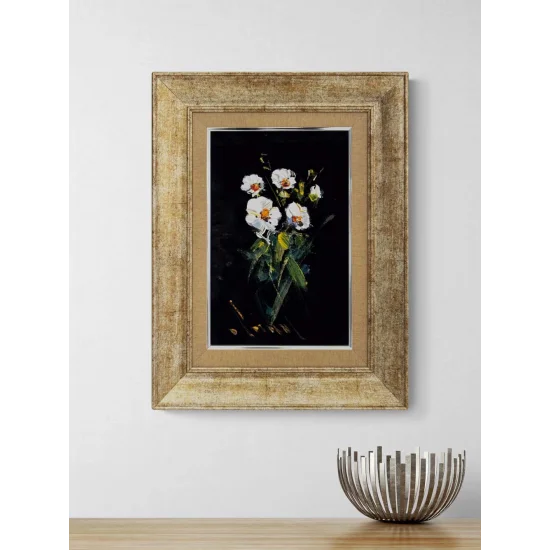 Karanlıkta Beyaz Yağlı Boya Tablosu