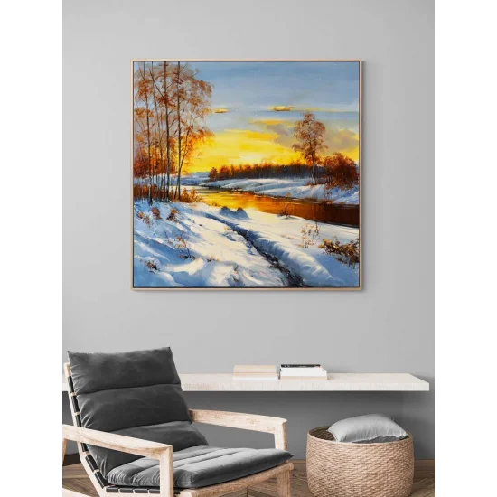 Karın İçinden Geçen Zaman Yağlı Boya Tablosu