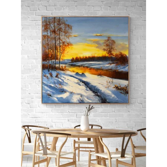 Karın İçinden Geçen Zaman Yağlı Boya Tablosu