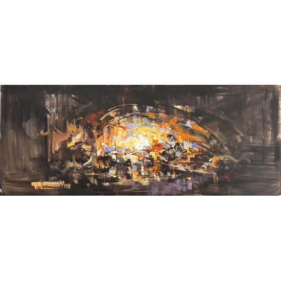 Katmanlı Sessizlik Yağlı Boya Tablosu