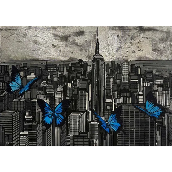 Kelebeklerin Dansı Yağlı Boya Tablosu