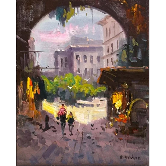 Kentde Sessizlik Yağlı Boya Tablosu