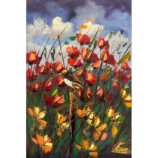 Kır Çiçeklerinin Şarkısı Yağlı Boya Tablosu