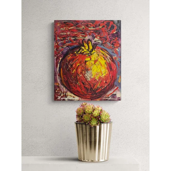 Kırmızı Bir Sır Yağlı Boya Tablosu