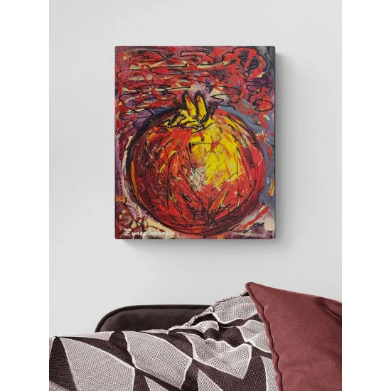 Kırmızı Bir Sır Yağlı Boya Tablosu