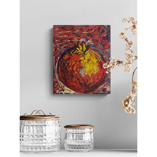 Kırmızı Bir Sır Yağlı Boya Tablosu