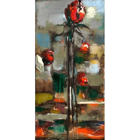 Red Rose Oil Painting