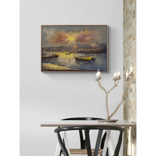 Kış Günü İstanbul Yağlı Boya Tablosu