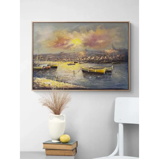 Kış Günü İstanbul Yağlı Boya Tablosu