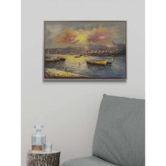 Kış Günü İstanbul Yağlı Boya Tablosu