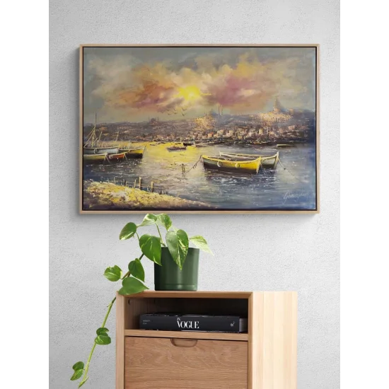 Kış Günü İstanbul Yağlı Boya Tablosu