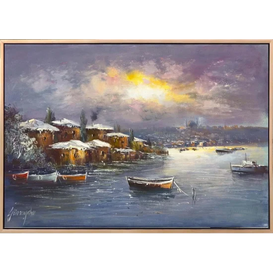Winter Istanbul Oil Painting