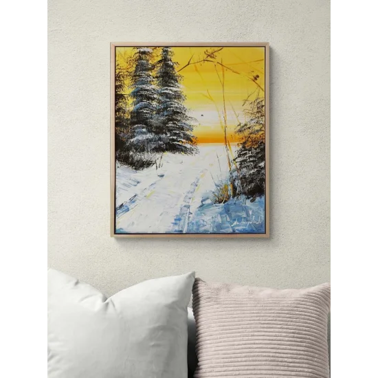 Kışın Hatırlattıkları Yağlı Boya Tablosu