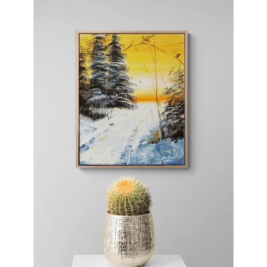 Kışın Hatırlattıkları Yağlı Boya Tablosu