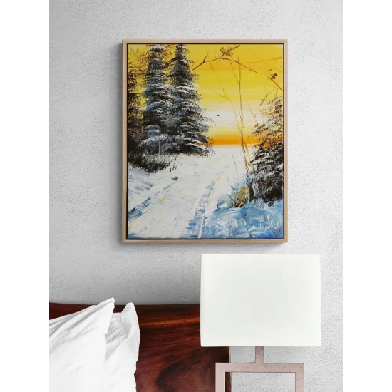 Kışın Hatırlattıkları Yağlı Boya Tablosu