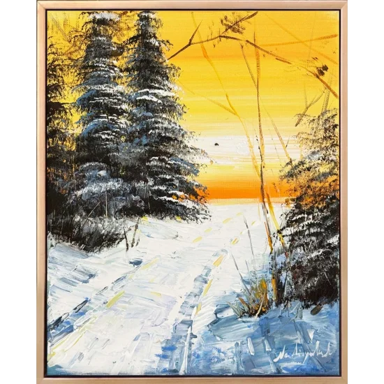 Kışın Hatırlattıkları Yağlı Boya Tablosu